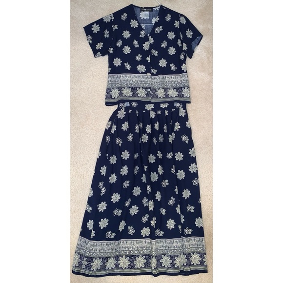 Vintage Sag Harbor Floral 2-piece Matching Set - Picture 1 of 6